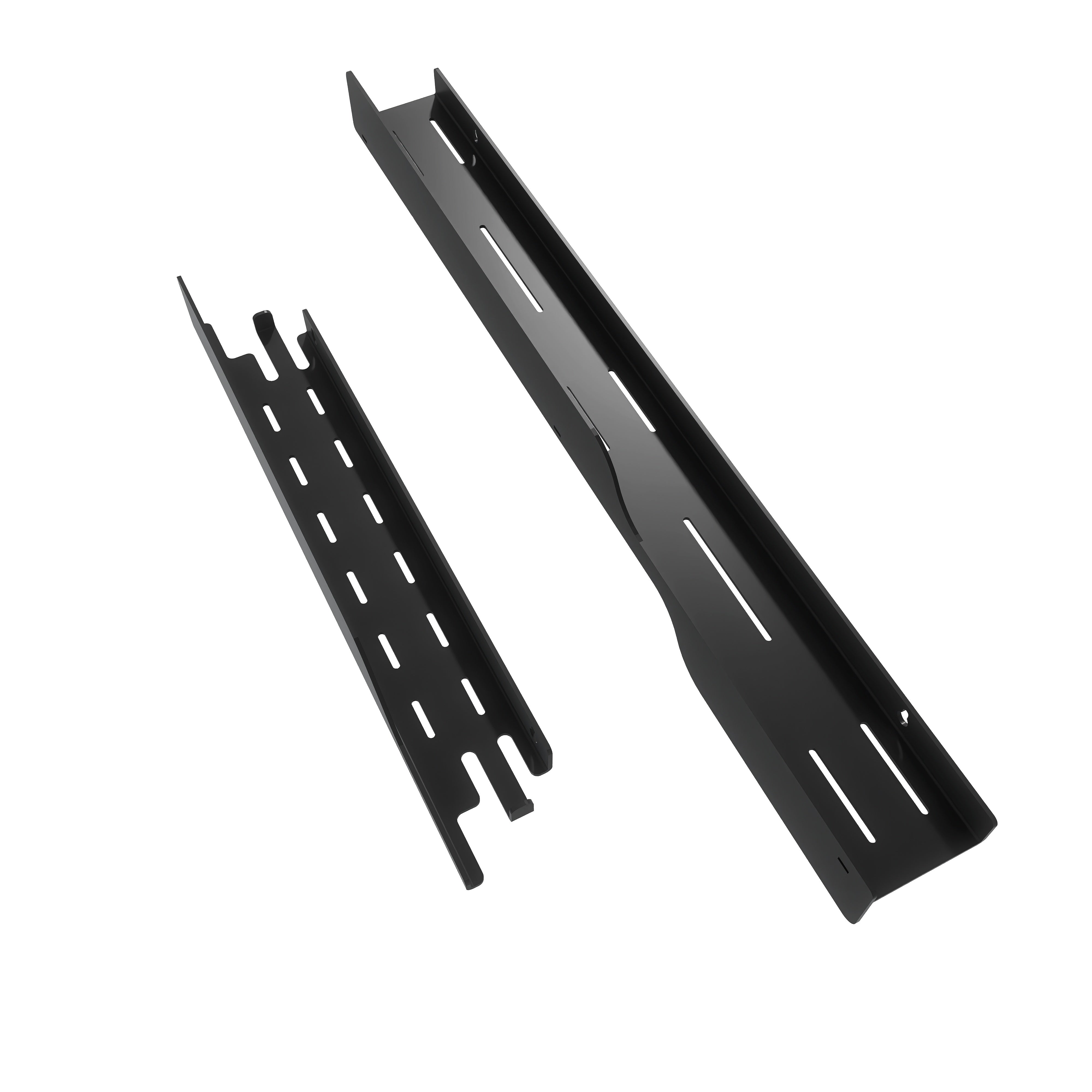 Polițe de baie din aluminiu vopsit electrostatic, design curbat elegant, montare pe perete