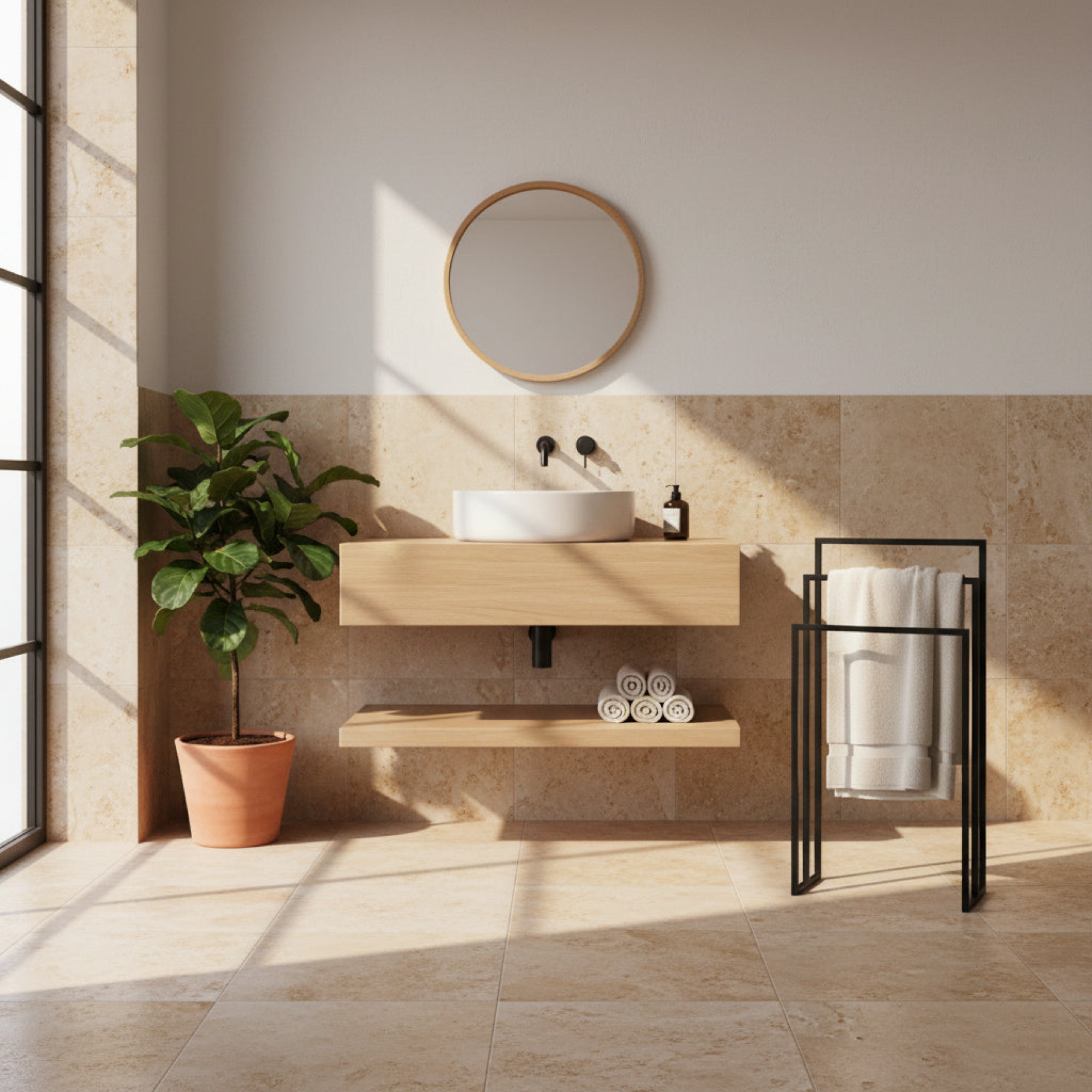  TRIO suport prosoape vopsit electrostatic - rezistent, finisaj uniform, fără montare
